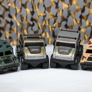 Set of 4 -Toy Military Cars